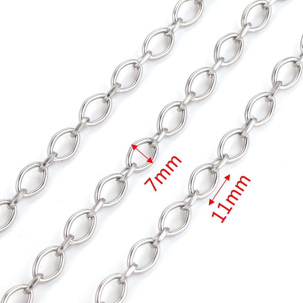 Wholesale 5 rolls - 500 cm various styles of stainless steel punk chain